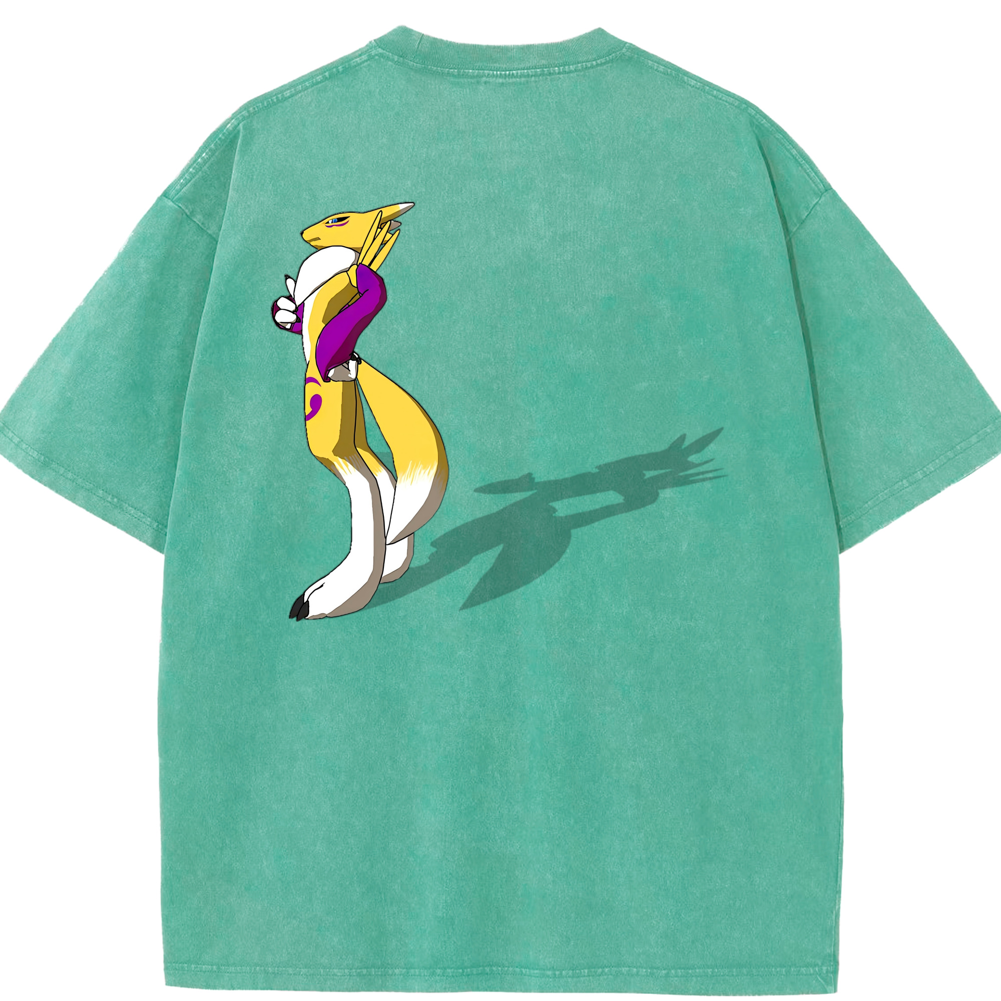 （画像用） Digimon デジタルモンスター/デジモン 綿100% ヴィンテージ風 半袖Tシャツ（背面プリント）